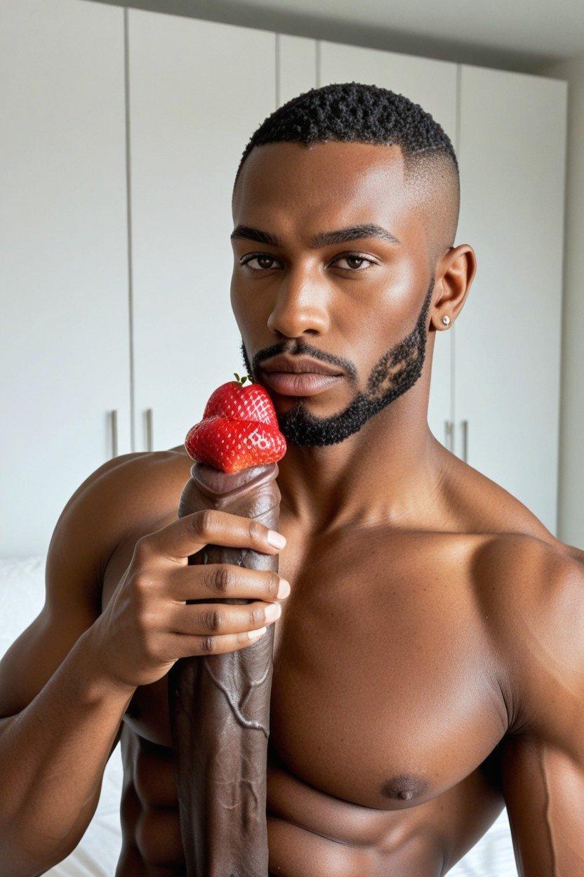 A strawberry instead of a penis head - AI Porn pics
