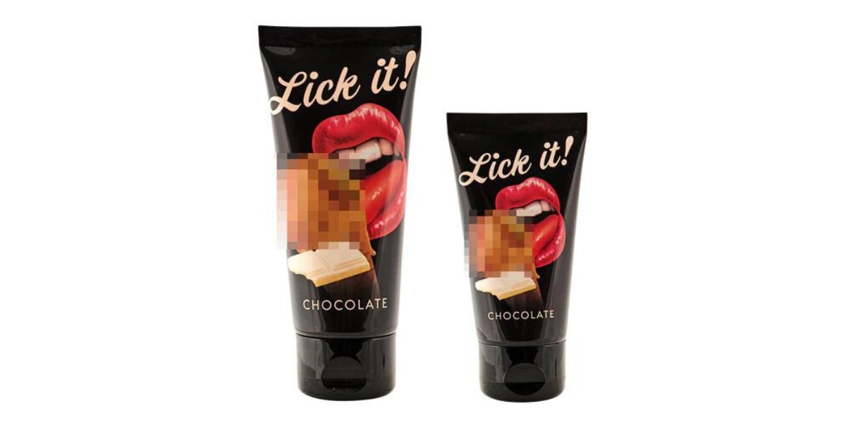 Lick it with a white chocolate