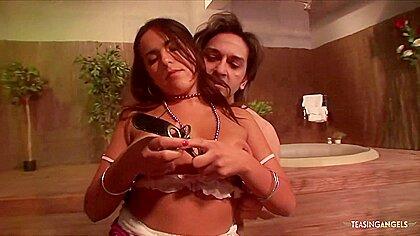 After Dressing Up Provocatively The Sexy Brunette Was Fucked Hard By A Mature Gentleman