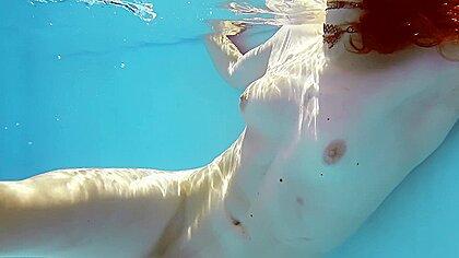 Fernanda Releve Pink Swimsuit Gymnast In The Pool