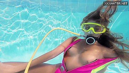 Irina Poplavok Blonde Pornstar In The Pool
