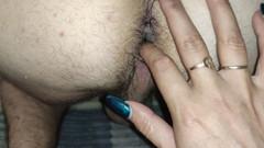 Cock traire, ring, sperme dégoulinant quand je baise son cul