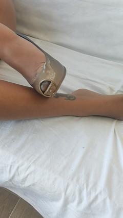 Pantyhose chair sofa and heels two color