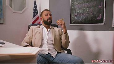 Horny Teacher Pounds His Lesbian Student After Catching Her with Another Girl